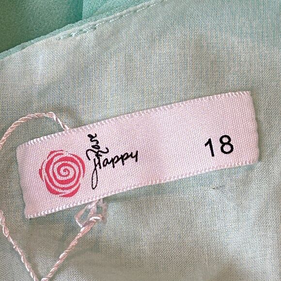 Happy Rose Mint Green Maxi Mock Wrap Party Dress NEW Size 18 - Picture 15 of 16